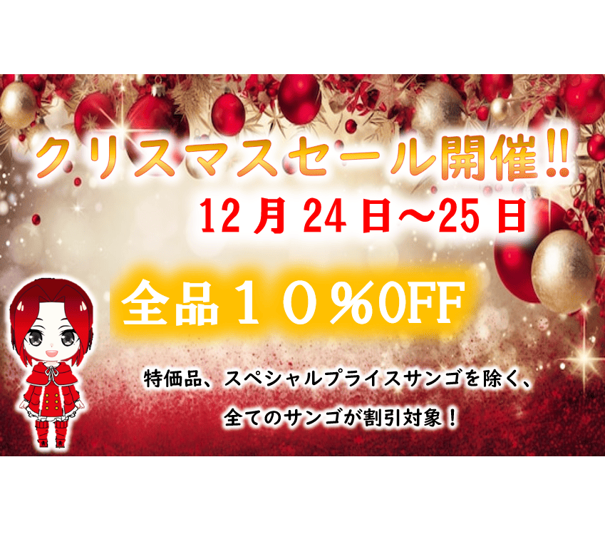 クリスマスセール開催！